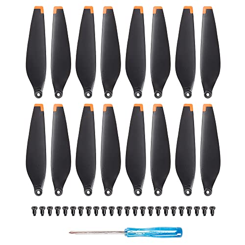 8/16 PCS Propeller Drone Blade Light Weight Quick Release Props Blade Screw Wing for DJI Mini 3 Drone Zubehör(16 pcs orange) von YJDTESVC