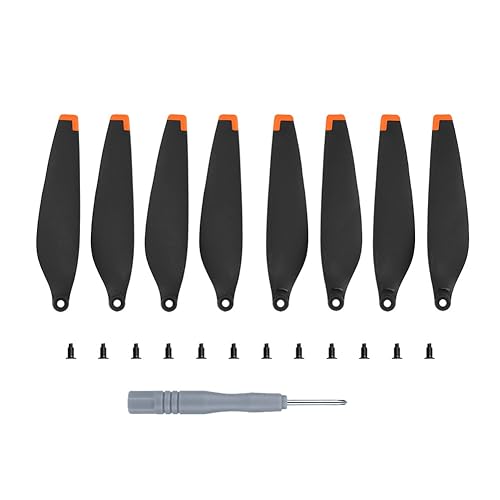 8 Stück Drohnen-Requisitenblätter, Ersatzpropeller, Drohnenzubehör mit Schraubenzubehör, geräuscharme Flügelblätter for DJI Mini 3(Orange) von YJDTESVC