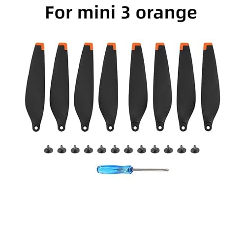 8 Teile/Satz Propeller Klinge for DJI Mini 3pro /mini 3 Drone Zubehör(for mini 3 orange) von YJDTESVC