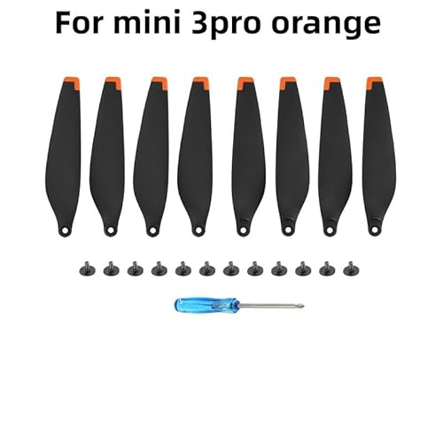 8 Teile/Satz Propeller Klinge for DJI Mini 3pro /mini 3 Drone Zubehör(for mini 3pro orange) von YJDTESVC