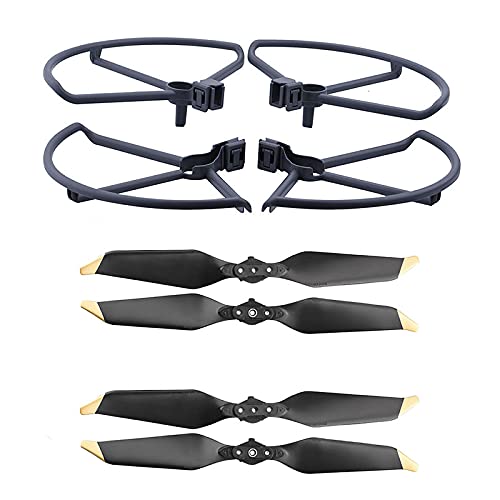 8330 8331 Propeller- und Requisitenschutzpaket, Schnellverschluss, geräuscharmer Propellerschutz, Klingenstoßstange for DJI Maivc Pro Platinum(8331 Gold and Bumper) von YJDTESVC