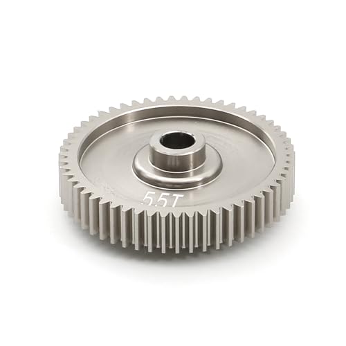 Hochgeschwindigkeitszylindergetriebe 55T 58T 61T 51004 53665 for Tamiya TT01 TT-01 1/10 RC Car Parts Accessories(55T TT01) von YJDTESVC