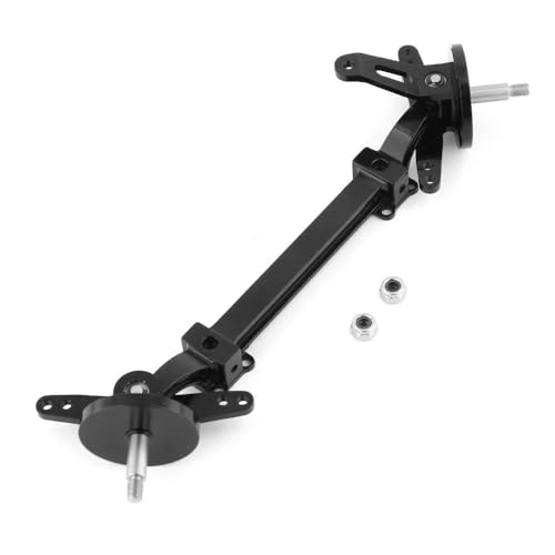 Servolenkwelle aus Metall, Maßstab 1:14 für RC Muldenkipper Tamiya Scania 770S 56368 Volvo ACTROS Benz Man LESU, Modellauto DIY (Black Steering axle) von YJDTESVC