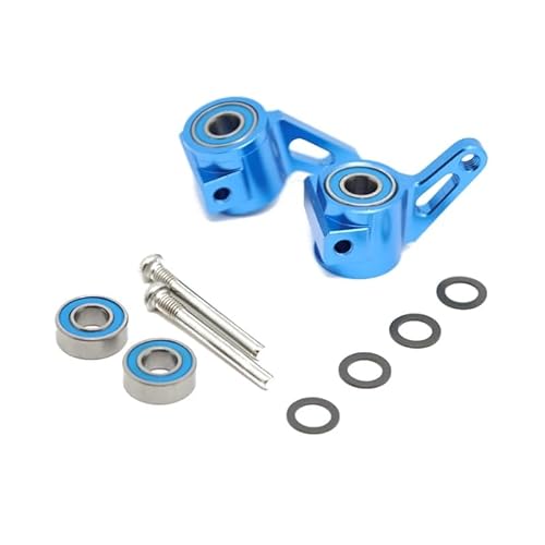 YJDTESVC 2 Stück Alloy Steering Blocks für RC Traxxas 1/10 2WD Slash Stampede Rustler Bandit Nitro Slash-Ersatzteil 3736 (Rood) von YJDTESVC