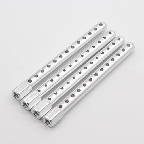 YJDTESVC 4 Stück HSP 102037 122037 Halterungen für Karosserie aus Aluminium für Säule Auto 02010 1/10 Upgrade-Teile für 94102 94122 94103 94123 (Silber) von YJDTESVC