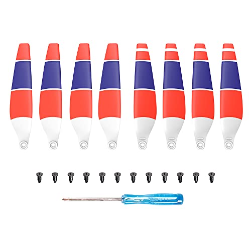 YJDTESVC 8/16 PCS Propeller Drone Blade Light Weight Quick Release Props Blade Screw Wing for DJI Mini 3 Drone Zubehör(8pcs Three Color) von YJDTESVC