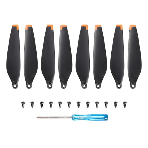 YJDTESVC 8/16 PCS Propeller Drone Blade Light Weight Quick Release Props Blade Screw Wing for DJI Mini 3 Drone Zubehör(8pcs orange) von YJDTESVC