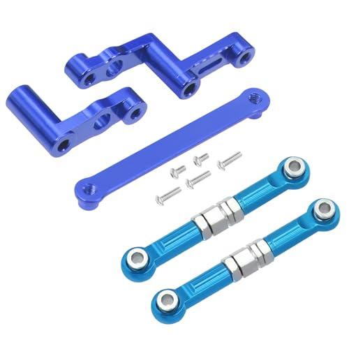 YJDTESVC CNC Aluminum Modification Steering Link Group Assembly Tie Rod for 1/16 MJX Hyper Go 16207 16208 16209 16210 H16 H16BM RC Parts (Blue Set) von YJDTESVC