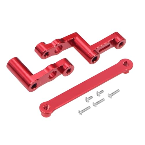 YJDTESVC CNC Aluminum Modification Steering Link Group Assembly Tie Rod for 1/16 MJX Hyper Go 16207 16208 16209 16210 H16 H16BM RC Parts (Steering Group Red) von YJDTESVC