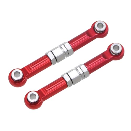 YJDTESVC CNC Aluminum Modification Steering Link Group Assembly Tie Rod for 1/16 MJX Hyper Go 16207 16208 16209 16210 H16 H16BM RC Parts (Steering Rod Red) von YJDTESVC