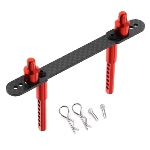 YJDTESVC Masthalterungen für RC-Karosserie, Gehäusesäule vorne und hinten aus Metalllegierung für Axial SCX10 II 90046 90047 1/10, Teile für RC Crawler (Front Red) von YJDTESVC