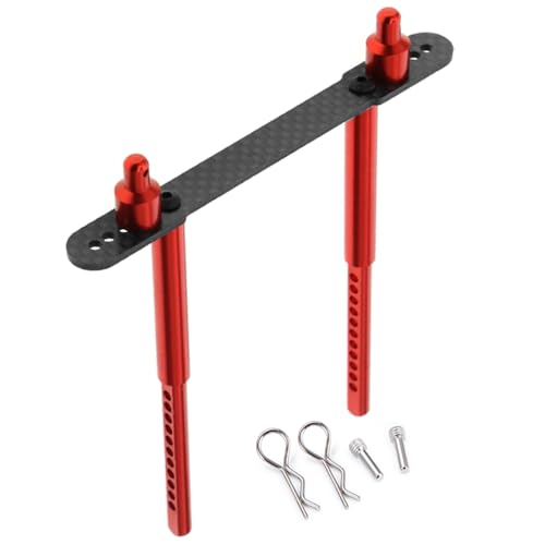 YJDTESVC Masthalterungen für RC-Karosserie, Gehäusesäule vorne und hinten aus Metalllegierung für Axial SCX10 II 90046 90047 1/10, Teile für RC Crawler (Rear Red) von YJDTESVC