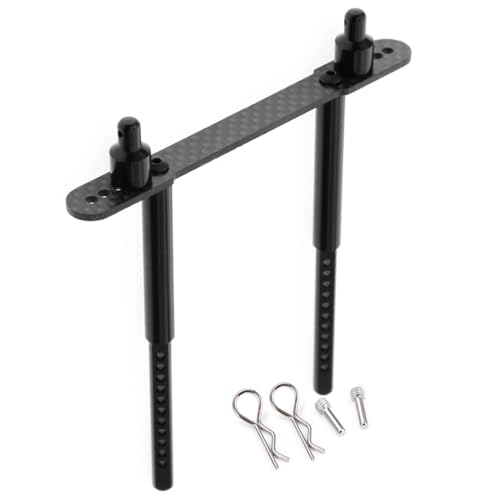 YJDTESVC Masthalterungen für RC-Karosserie, Gehäusesäule vorne und hinten aus Metalllegierung für Axial SCX10 II 90046 90047 1/10, Teile für RC Crawler (hinten schwarz) von YJDTESVC