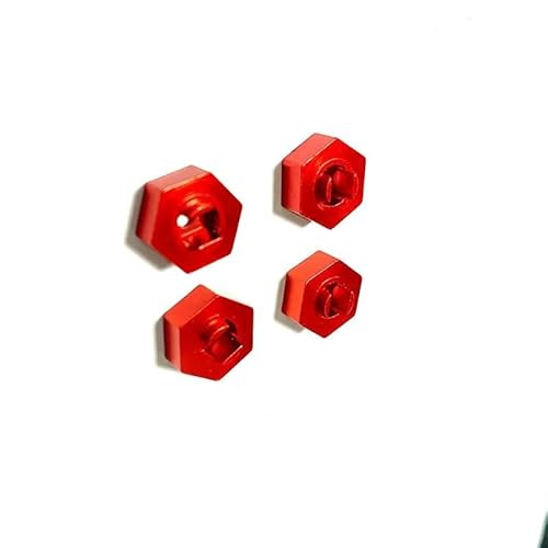 YJDTESVC Metall-Upgrade-Teile-Set, Lenkblöcke, Querlenker für Trxs, LaTrax Teton 1/18 RC Auto (Kombier, rot) von YJDTESVC