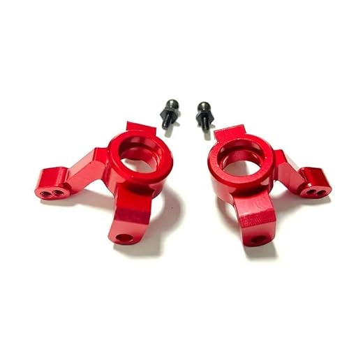 YJDTESVC Metallteil-Set, Lenkblöcke, Querlenker, für Trxs, LaTrax Teton 1/18 RC Auto (Lenkbecher, rot) von YJDTESVC