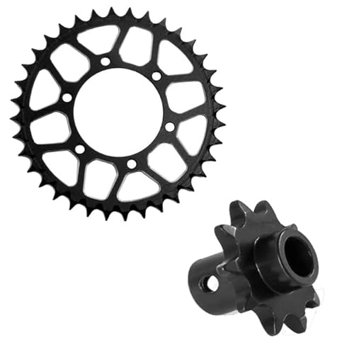 YJDTESVC Mittlerer Karbonstahl 10T Vorderradgetriebe + 7075T Aluminium 36T Hinterradgetriebe + 70-teilige Kettenradkette Set für LOSI-1/4 Promoto-MX Motorrad (36T 10T Gang) von YJDTESVC