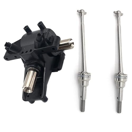 YJDTESVC X18A-1X Metalldifferentialgetriebe, Wellengehäuse vorne und hinten für Wltoys 12428 und 12423 und 2 Metallantriebswellen vorne CVD 0090. von YJDTESVC