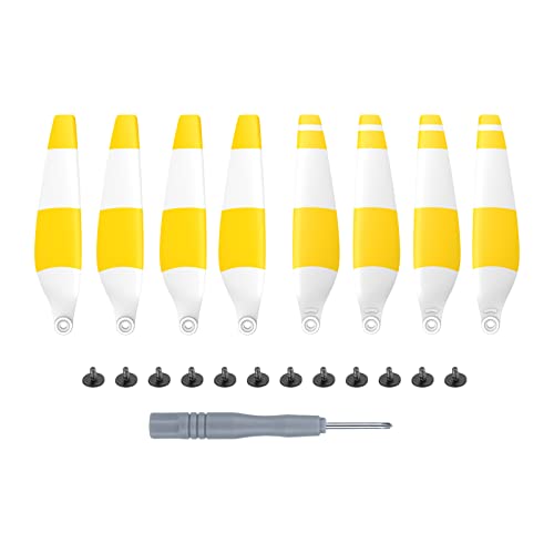 for DJI Mini 3 Propeller Props 8 Stück Ersatzpropeller for DJI Mini 3 Pro Drone Geräuscharme Schnellverschlussblätter Propellerflügellüfter(4 Pairs White Yellow) von YJDTESVC