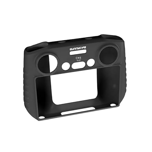 for DJI RC-N2 / RC 2 Fernbedienung mit Bildschirm Silikon Fall Staub-Proof Schutz Abdeckung for DJI Air 3 / Mini 4pro Drone(Without Hood Black) von YJDTESVC