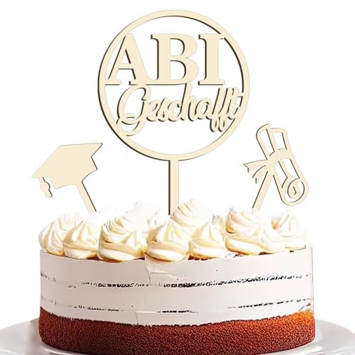 2024 ABI Tortendeko,Cake Topper Abitur aus Holz,Bestandene Prüfung Cupcake Deko Tortenstecker Abschlussfeier Graduation Party Deko Geschenke 2024 ABI Tortendeko,Cake Topper Abitur aus Holz,Bestandene Prüfung Cupcake Deko Tortenstecker Abschlussfeier Graduation Party Deko Geschenke von YJSDDNTY