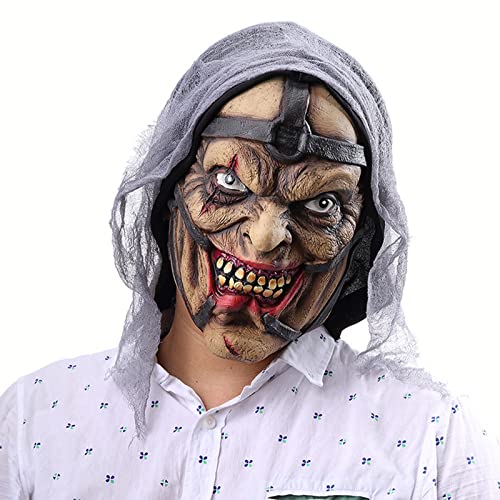 YJZQ Halloween Horror Maske Gruseligste Halloween Dekoration Horror Maske Zombie Evil Monster Demon Scary Maske aus Latex Kostümspiele Cosplays für Kinder und Erwachsene von YJZQ