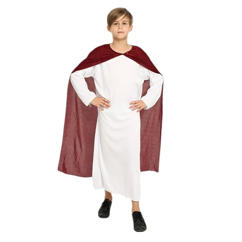 YJZQ Jungen Jesus kostüm Biblische Figuren Kostüme Kinder Party Kleidung Set für Jungen Rollenspiel Kleidung für Krippenspiel, Weihnachten, Halloween, Ostern YJZQ Jungen Jesus kostüm Biblische Figuren Kostüme Kinder Party Kleidung Set für Jungen Rollenspiel Kleidung für Krippenspiel, Weihnachten, Halloween, Ostern von YJZQ