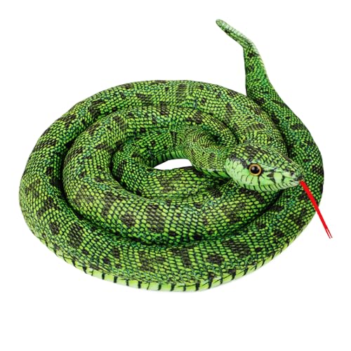 YJZQ Realistische Plüsch-Schlangenpuppe Weiches Plüsch Kissen Große Plüschtier Lange Python Puppe Niedliches Tier Kissen Plüsch Schlange Dekoration für Streiche, Halloween, Ostern, Karneval YJZQ Realistische Plüsch-Schlangenpuppe Weiches Plüsch Kissen Große Plüschtier Lange Python Puppe Niedliches Tier Kissen Plüsch Schlange Dekoration für Streiche, Halloween, Ostern, Karneval von YJZQ