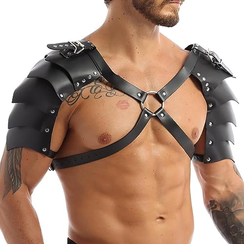 YJZQ Rüstung für Kostüm Ritter Mittelalter Schlachtschuppen aus Kunstleder LARP Schulterschutz Vintage Cosplay Held Söldner YJZQ Rüstung für Kostüm Ritter Mittelalter Schlachtschuppen aus Kunstleder LARP Schulterschutz Vintage Cosplay Held Söldner von YJZQ