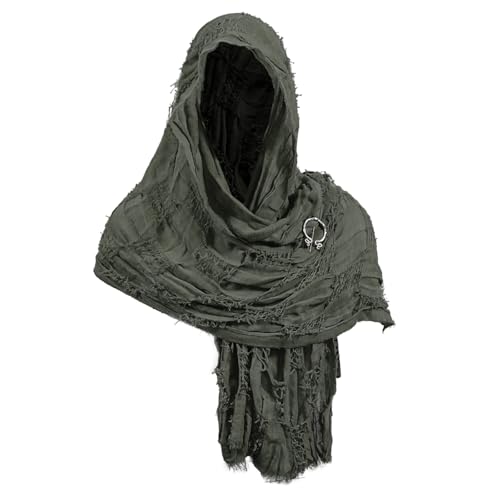 YJZQ Unisex Weicher Umhang Mittelalterliche Kapuzenmantel Ritter Retro Poncho Zauberer Umhang mit Kapuze Gothic Cape Hexenmantel Cosplay Kostüm Accessoire für Halloween, Karneval YJZQ Unisex Weicher Umhang Mittelalterliche Kapuzenmantel Ritter Retro Poncho Zauberer Umhang mit Kapuze Gothic Cape Hexenmantel Cosplay Kostüm Accessoire für Halloween, Karneval von YJZQ