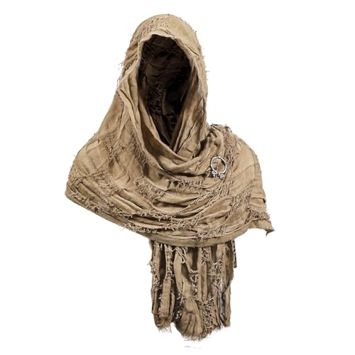 YJZQ Unisex Weicher Umhang Mittelalterliche Kapuzenmantel Ritter Retro Poncho Zauberer Umhang mit Kapuze Gothic Cape Hexenmantel Cosplay Kostüm Accessoire für Halloween, Karneval YJZQ Unisex Weicher Umhang Mittelalterliche Kapuzenmantel Ritter Retro Poncho Zauberer Umhang mit Kapuze Gothic Cape Hexenmantel Cosplay Kostüm Accessoire für Halloween, Karneval von YJZQ