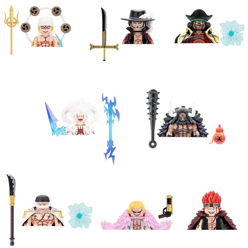 Anime One Piece Mini Action Figuren Bausteine, Miniatur-Figuren, Spielzeug, Kuchenaufsätze (OP IV) von YJacuing