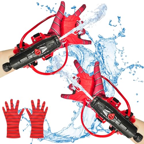 YKHSUAOU 2 Stück Wasserpistole Spielzeug für Kinder Spiderman Web Shooter wasserpistole Kids Spider Launcher wasserpistole Spielzeug für Sport,Pools,Strände und Wasserschlachten im Freien von YKHSUAOU