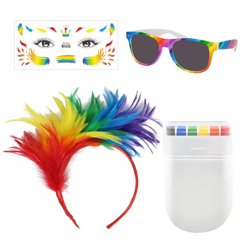 YKHSUAOU Bunt Feder Stirnband Feder Faszinator Stirnband Cosplay Haarreif Karneval Kopfschmuck Regenbogen Feder Haarreif Feder Kopfbedeckung Kostüm für Ostertag Hochzeit Halloween Party YKHSUAOU Bunt Feder Stirnband Feder Faszinator Stirnband Cosplay Haarreif Karneval Kopfschmuck Regenbogen Feder Haarreif Feder Kopfbedeckung Kostüm für Ostertag Hochzeit Halloween Party von YKHSUAOU