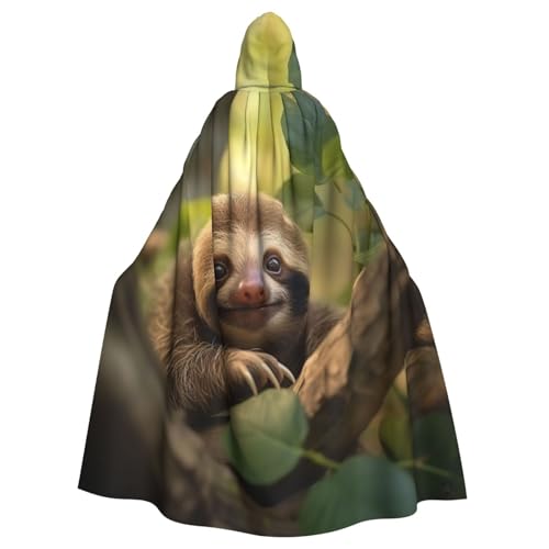 YKJJFVZ Baby-Faultier-Druck, Rogue Cosplay, Erwachsene, Halloween, Hexe, Kapuzenumhang, Uni-Kostüm für Horror-Partys, Maskerade YKJJFVZ Baby-Faultier-Druck, Rogue Cosplay, Erwachsene, Halloween, Hexe, Kapuzenumhang, Uni-Kostüm für Horror-Partys, Maskerade von YKJJFVZ