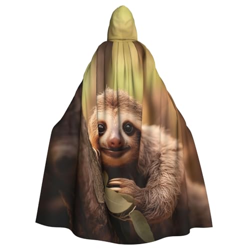 YKJJFVZ Baby-Faultier-Druck, Rogue Cosplay, Erwachsene, Halloween, Hexe, Kapuzenumhang, Uni-Kostüm für Horror-Partys, Maskerade YKJJFVZ Baby-Faultier-Druck, Rogue Cosplay, Erwachsene, Halloween, Hexe, Kapuzenumhang, Uni-Kostüm für Horror-Partys, Maskerade von YKJJFVZ