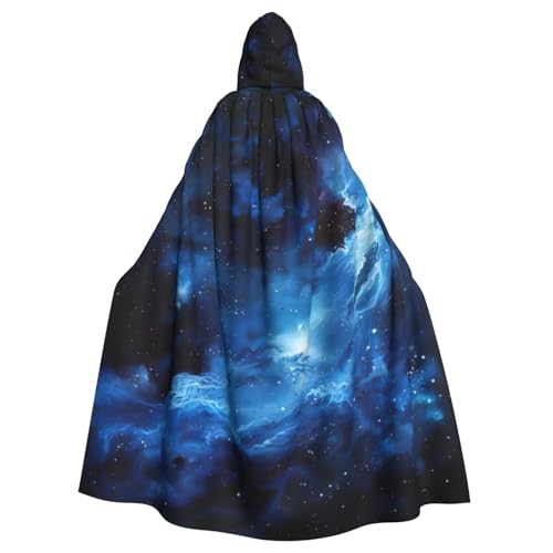 YKJJFVZ Blauer Galaxie-Druck, Rogue Cosplay, Erwachsene, Halloween, Hexe, Kapuzenumhang, Uni-Kostüm für Horror-Partys, Maskerade YKJJFVZ Blauer Galaxie-Druck, Rogue Cosplay, Erwachsene, Halloween, Hexe, Kapuzenumhang, Uni-Kostüm für Horror-Partys, Maskerade von YKJJFVZ