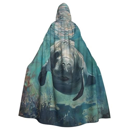 YKJJFVZ Crazy Save Manatee Print Rogue Cosplay Erwachsene Halloween Hexe Kapuzenumhang Umhang Uni Kostüm für Horrorpartys Maskerade YKJJFVZ Crazy Save Manatee Print Rogue Cosplay Erwachsene Halloween Hexe Kapuzenumhang Umhang Uni Kostüm für Horrorpartys Maskerade von YKJJFVZ