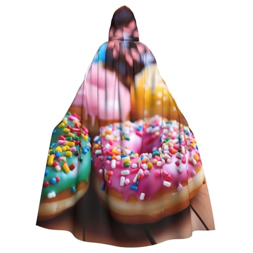YKJJFVZ Donut-Druck, Rogue Cosplay, Erwachsene, Halloween, Hexe, Kapuzenumhang, Uni-Kostüm für Horror-Partys, Maskerade YKJJFVZ Donut-Druck, Rogue Cosplay, Erwachsene, Halloween, Hexe, Kapuzenumhang, Uni-Kostüm für Horror-Partys, Maskerade von YKJJFVZ
