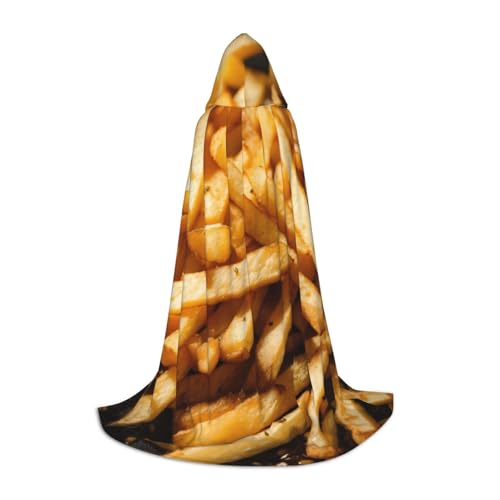 YKJJFVZ Fast-Food-Druck, Mittelalter- und Renaissance-Umhang mit Kapuze, Zauberer, Vampir und Halloween-Kostüme von YKJJFVZ