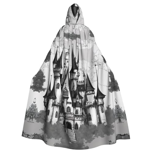YKJJFVZ Gothic Fairy Tale Castle04 Print Rogue Cosplay Erwachsene Halloween Hexe Kapuzenumhang Umhang Uni Kostüm für Horrorpartys Maskerade YKJJFVZ Gothic Fairy Tale Castle04 Print Rogue Cosplay Erwachsene Halloween Hexe Kapuzenumhang Umhang Uni Kostüm für Horrorpartys Maskerade von YKJJFVZ