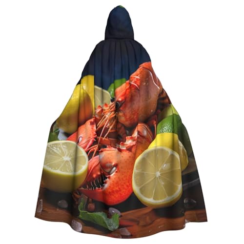 YKJJFVZ Hummer-Zitronen-Druck, Rogue Cosplay, Erwachsene, Halloween, Hexe, Kapuzenumhang, Uni-Kostüm für Horror-Partys, Maskerade YKJJFVZ Hummer-Zitronen-Druck, Rogue Cosplay, Erwachsene, Halloween, Hexe, Kapuzenumhang, Uni-Kostüm für Horror-Partys, Maskerade von YKJJFVZ
