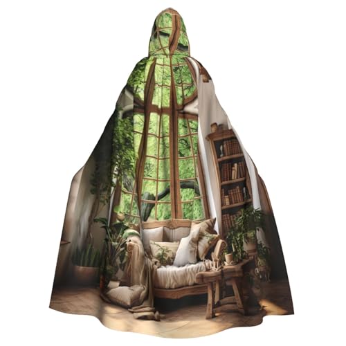 YKJJFVZ Mid-Century moderner Druck, Rogue, Cosplay, Erwachsene, Halloween, Hexe, Kapuzenumhang, Uni-Kostüm für Horror-Partys, Maskerade YKJJFVZ Mid-Century moderner Druck, Rogue, Cosplay, Erwachsene, Halloween, Hexe, Kapuzenumhang, Uni-Kostüm für Horror-Partys, Maskerade von YKJJFVZ