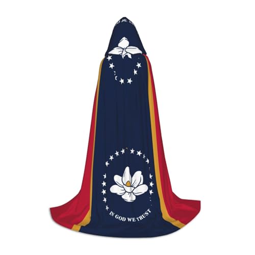 YKJJFVZ Mississippi Umhang mit Staatsflagge, Mittelalter- und Renaissance-Umhang mit Kapuze, Zauberer, Vampir und Halloween-Kostümen YKJJFVZ Mississippi Umhang mit Staatsflagge, Mittelalter- und Renaissance-Umhang mit Kapuze, Zauberer, Vampir und Halloween-Kostümen von YKJJFVZ