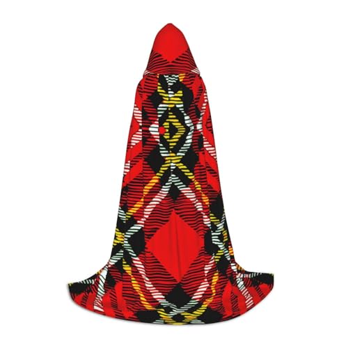 YKJJFVZ Mittelalter- und Renaissance-Umhang mit Kapuze, Zauberer, Vampir und Halloween-Kostümen, kariert, Rot und Schwarz YKJJFVZ Mittelalter- und Renaissance-Umhang mit Kapuze, Zauberer, Vampir und Halloween-Kostümen, kariert, Rot und Schwarz von YKJJFVZ