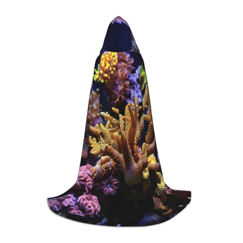 YKJJFVZ Mittelalter- und Renaissance-Umhang mit Korallenriff-Druck, mit Kapuze, Zauberer, Vampir und Halloween-Kostüm YKJJFVZ Mittelalter- und Renaissance-Umhang mit Korallenriff-Druck, mit Kapuze, Zauberer, Vampir und Halloween-Kostüm von YKJJFVZ