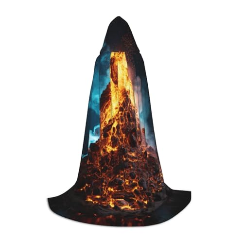 YKJJFVZ Mittelalter- und Renaissance-Umhang mit Vulkandruck, mit Kapuze, Zauberer, Vampir und Halloween-Kostüm YKJJFVZ Mittelalter- und Renaissance-Umhang mit Vulkandruck, mit Kapuze, Zauberer, Vampir und Halloween-Kostüm von YKJJFVZ