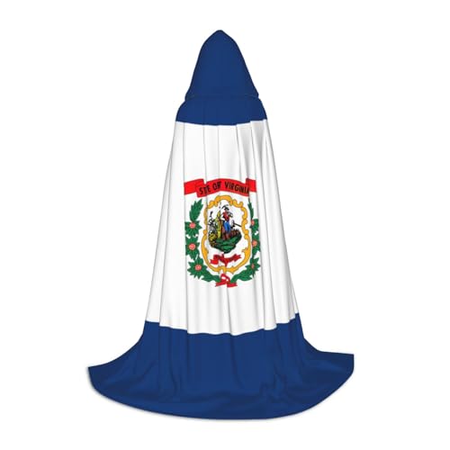 YKJJFVZ Mittelalter- und Renaissance-Umhang mit West-Virginia-Staatsflagge, mit Kapuze, Zauberer, Vampir und Halloween-Kostümen YKJJFVZ Mittelalter- und Renaissance-Umhang mit West-Virginia-Staatsflagge, mit Kapuze, Zauberer, Vampir und Halloween-Kostümen von YKJJFVZ