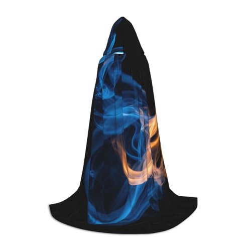 YKJJFVZ Mittelalter- und Renaissance-Umhang mit blauer Flamme, mit Kapuze, Zauberer, Vampir und Halloween-Kostüm YKJJFVZ Mittelalter- und Renaissance-Umhang mit blauer Flamme, mit Kapuze, Zauberer, Vampir und Halloween-Kostüm von YKJJFVZ