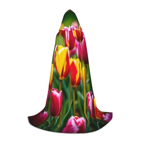 YKJJFVZ Mittelalter- und Renaissance-Umhang mit rosa Tulpen, mit Kapuze, Zauberer, Vampir und Halloween-Kostüm YKJJFVZ Mittelalter- und Renaissance-Umhang mit rosa Tulpen, mit Kapuze, Zauberer, Vampir und Halloween-Kostüm von YKJJFVZ