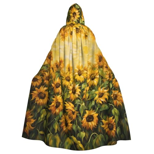 YKJJFVZ Ölgemälde, Sonnenblumen-Druck, Rogue Cosplay, Erwachsene, Halloween, Hexe, Kapuzenumhang, Umhang, Uni-Kostüm für Horror-Partys, Maskerade YKJJFVZ Ölgemälde, Sonnenblumen-Druck, Rogue Cosplay, Erwachsene, Halloween, Hexe, Kapuzenumhang, Umhang, Uni-Kostüm für Horror-Partys, Maskerade von YKJJFVZ